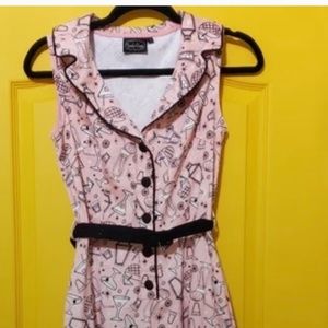Voodoo Vixen EUC Retro Pink Cocktail Dress size S